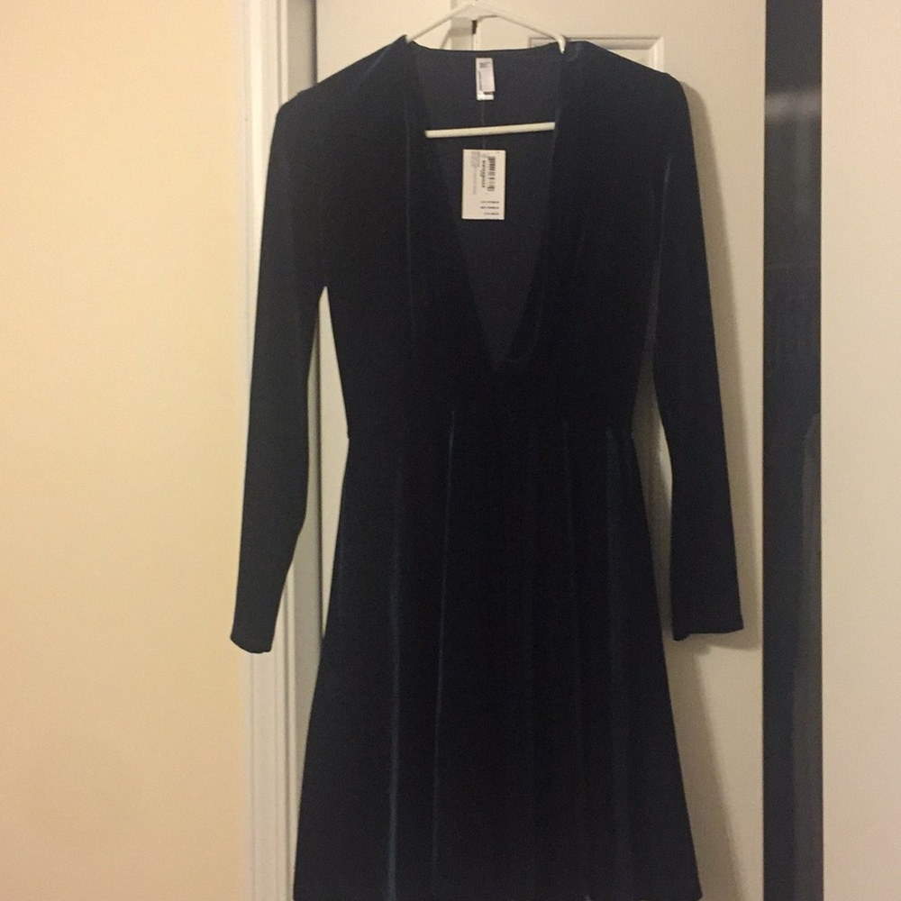 Long V skater dress from American apparel