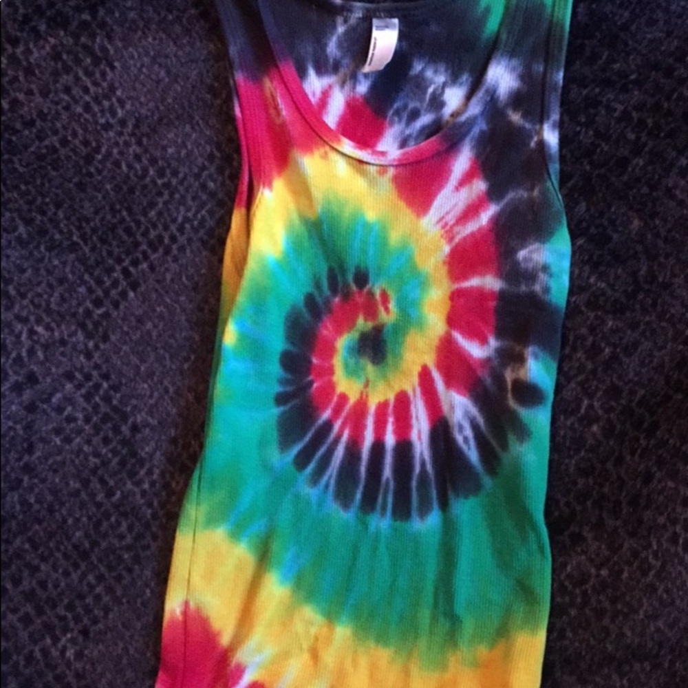 American Apparel tie died tank top