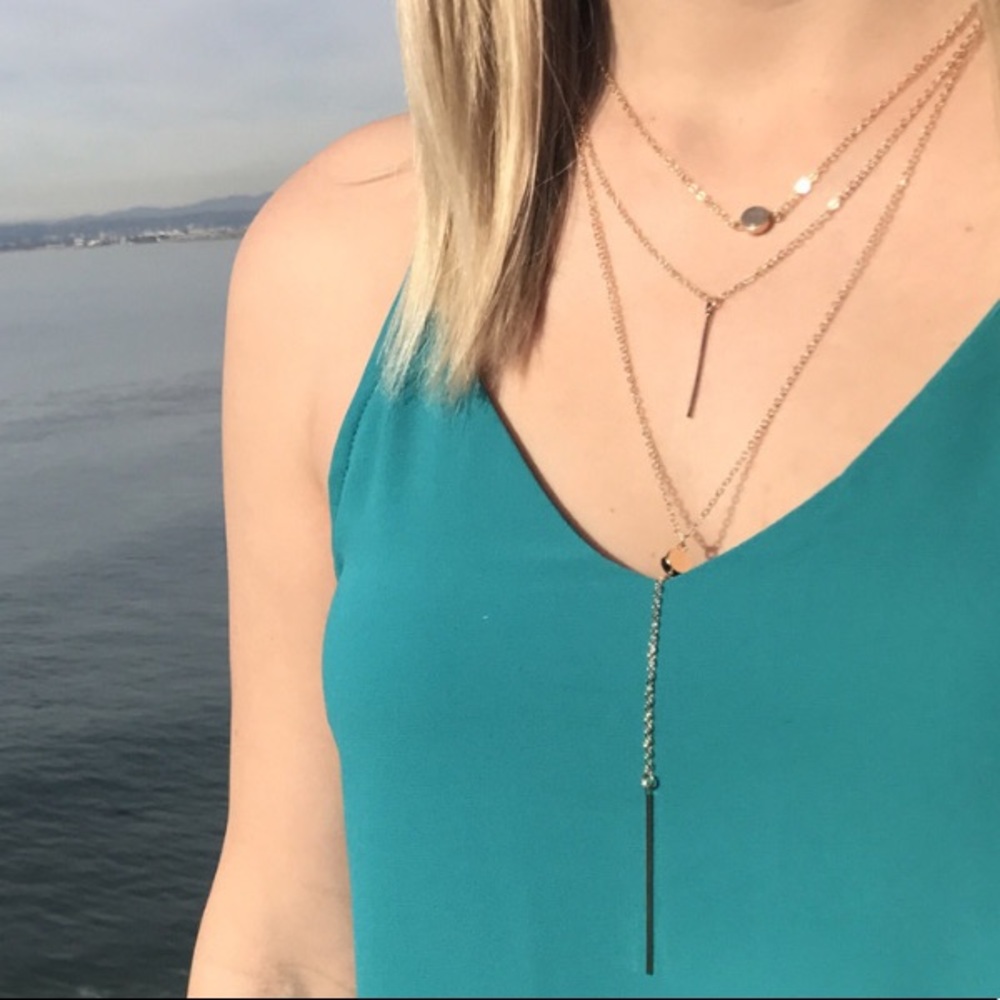 NEW⚡️ Gold Danity Multi Layered Choker - Picture 2 of 7