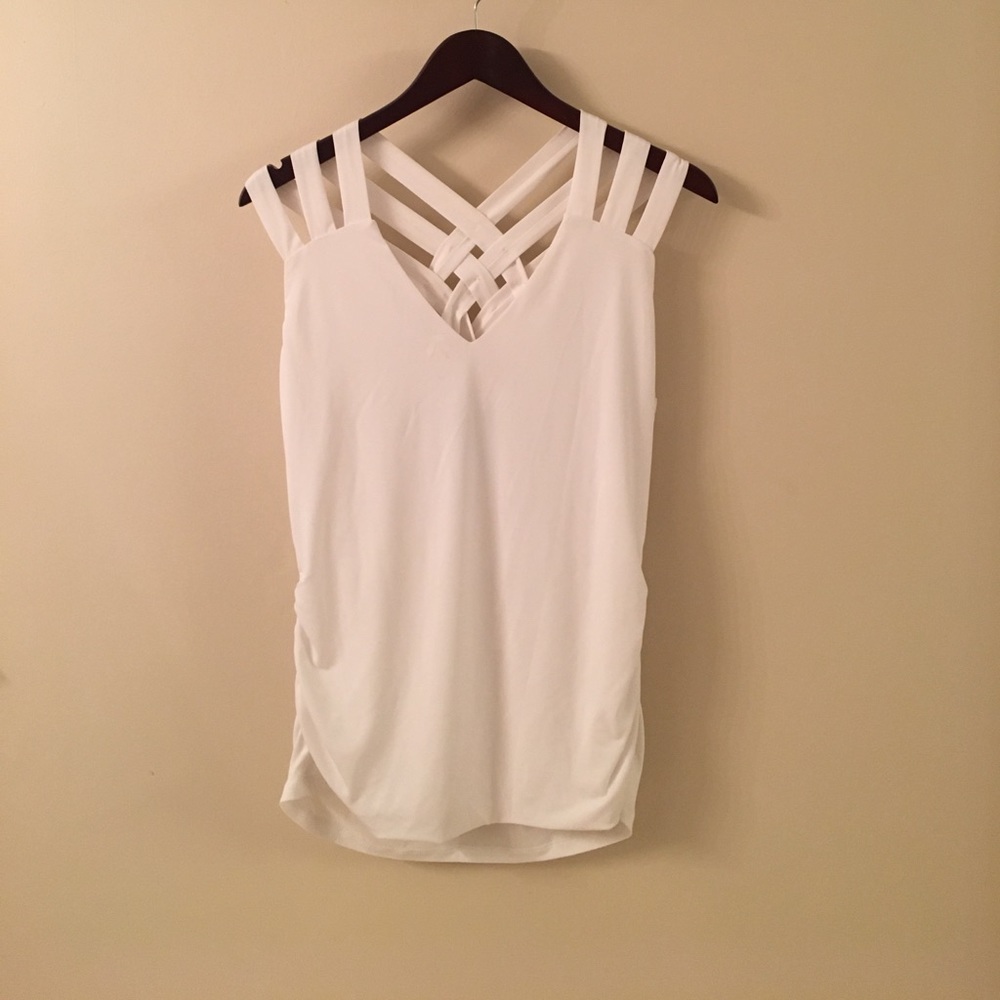 I.N.C sleeveless, cross back straps. Size Large.