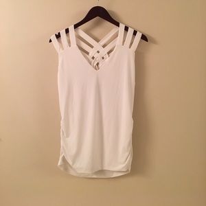 I.N.C sleeveless, cross back straps. Size Large.