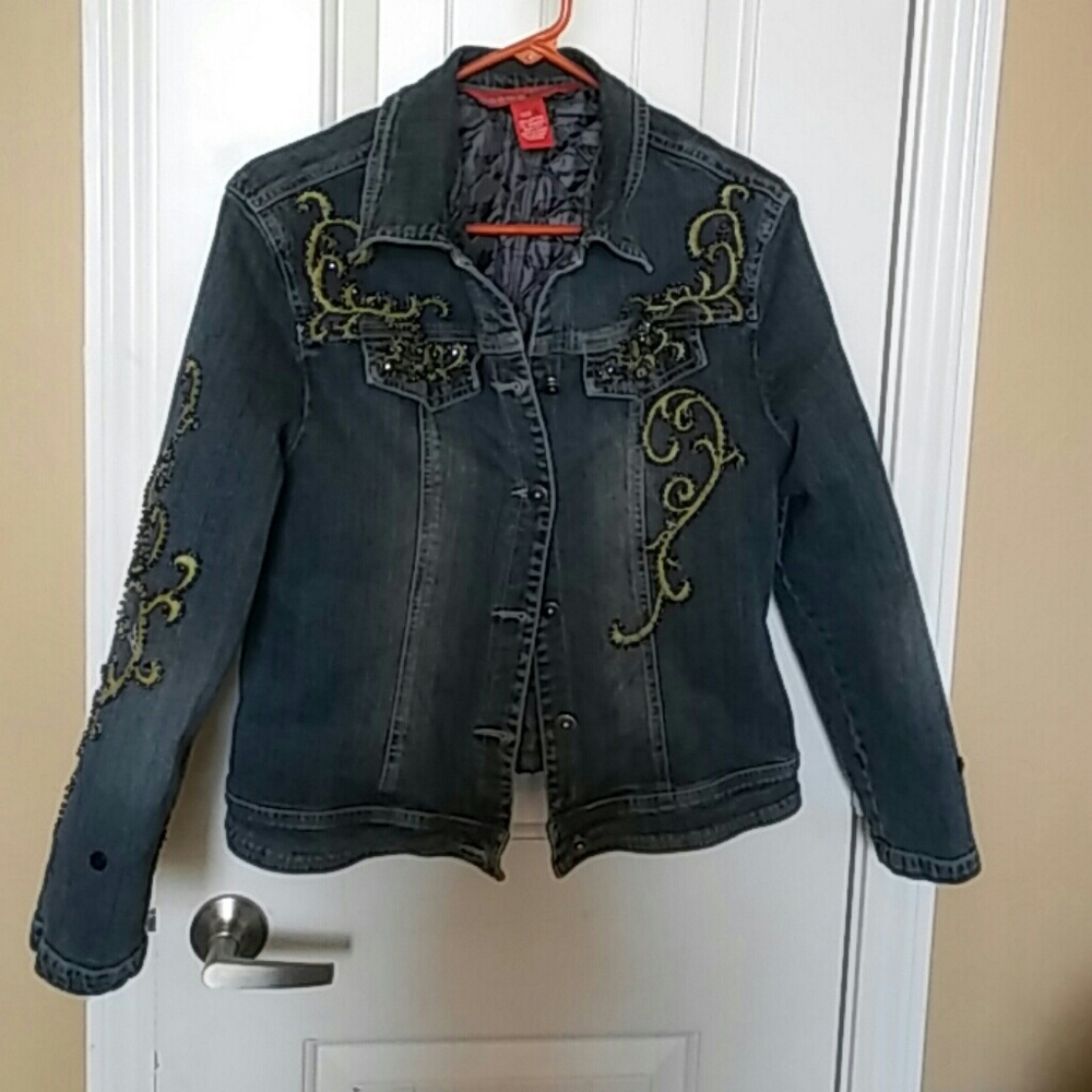 Beautiful ornate jean jacket