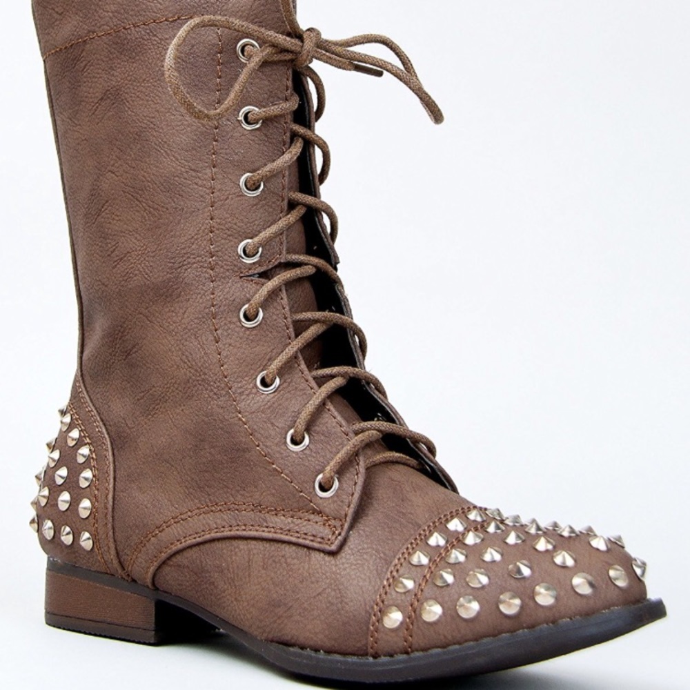 Taupe Studded Booties