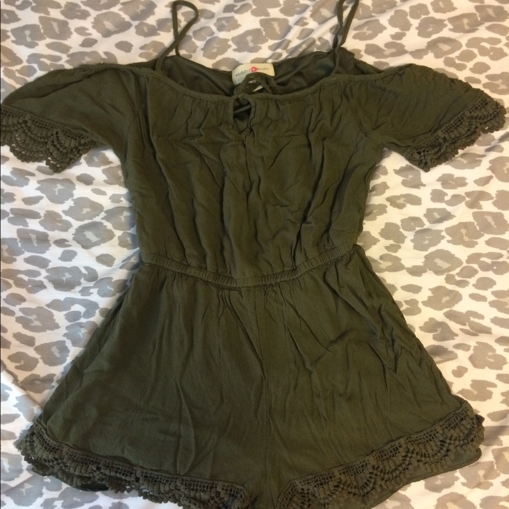 Olive green romper