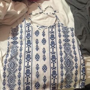 Blue patterned shirt