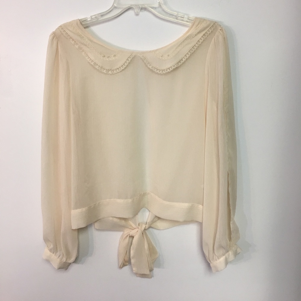 Sheer split sleeve top