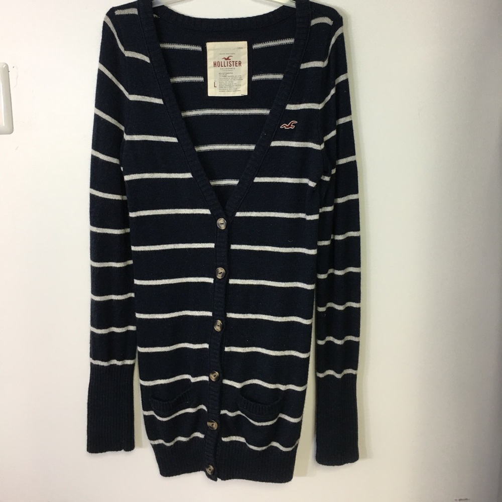 Long striped cardigan
