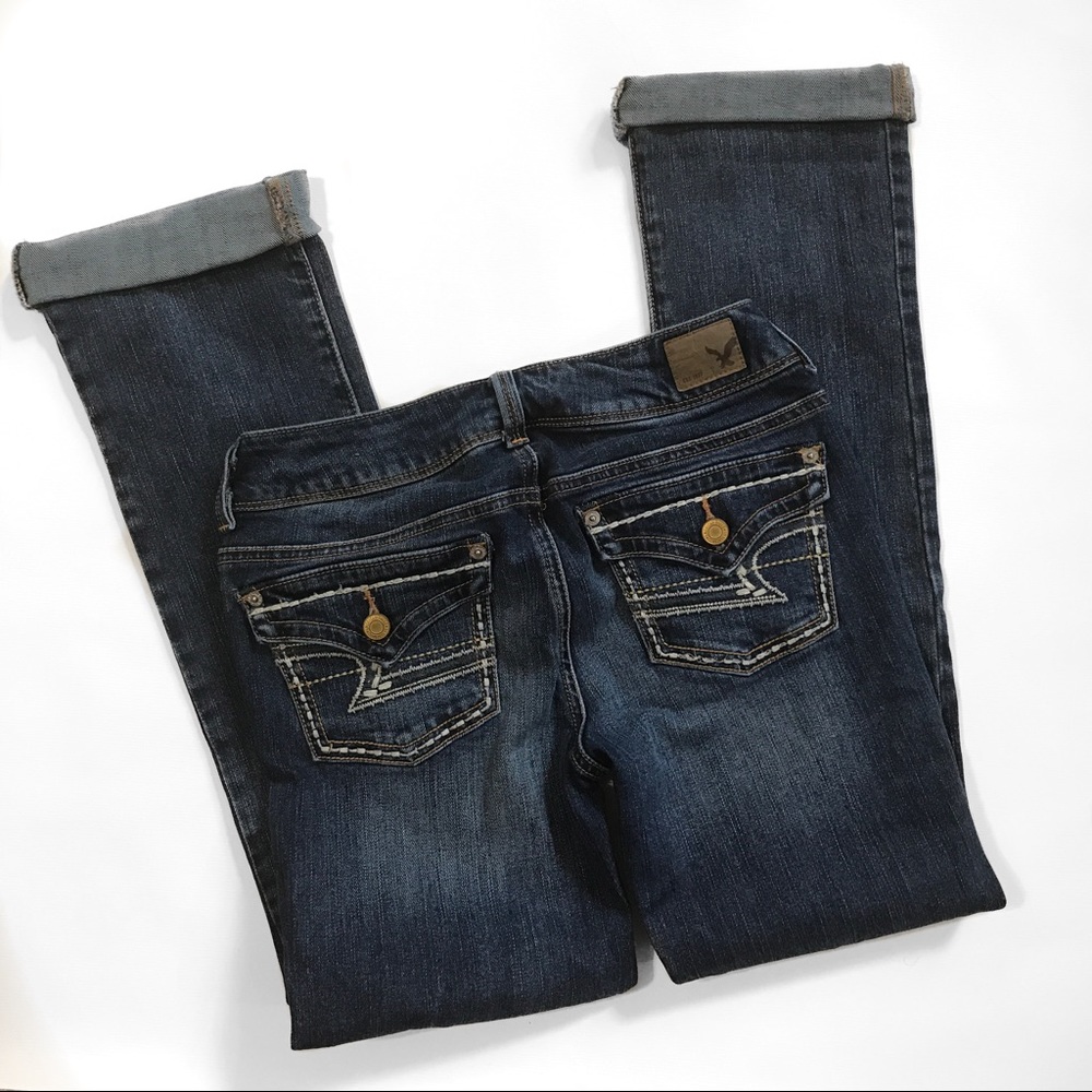 American Eagle Medium Wash Kick Boot Jeans