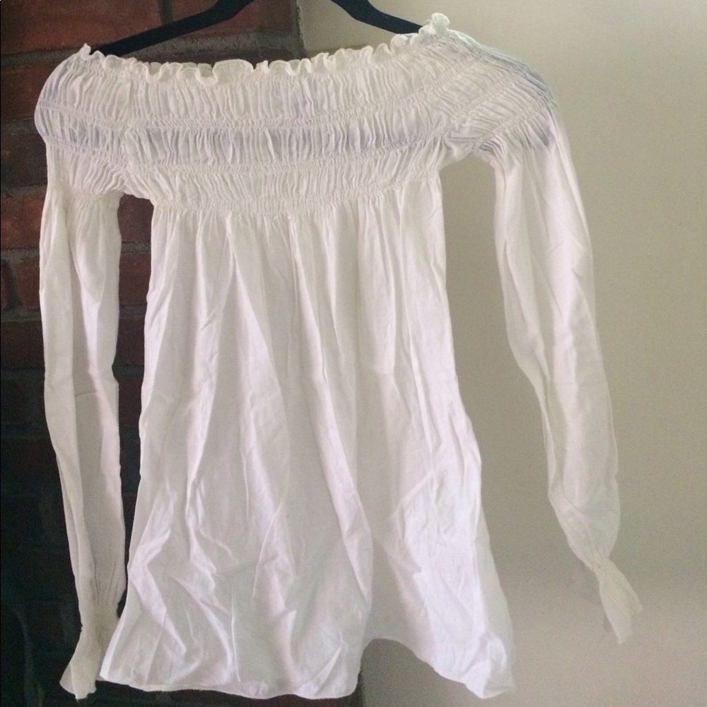 Zara basic off shoulder blouse
