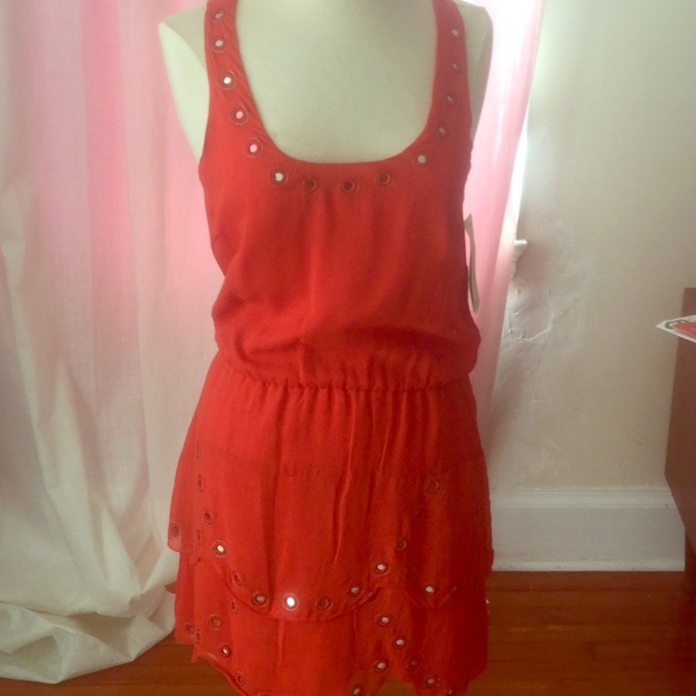 Nicole Miller Atelier Orange Dress NWT Size M