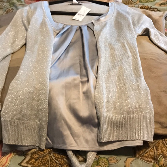 NWT Silver Sparkle Top  XS New York & Co ⭐️ - Picture 4 of 4