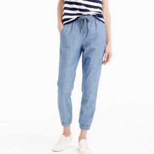 NWT J.Crew Seaside Pant in Chambray