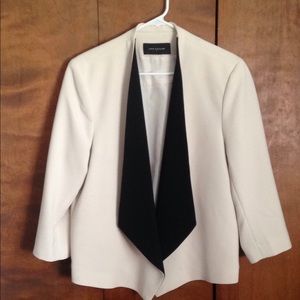 Black and white blazer