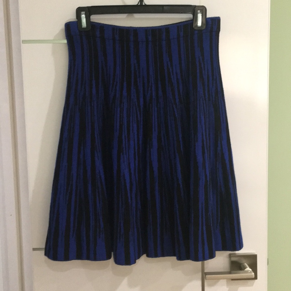 Black and blue skirt.