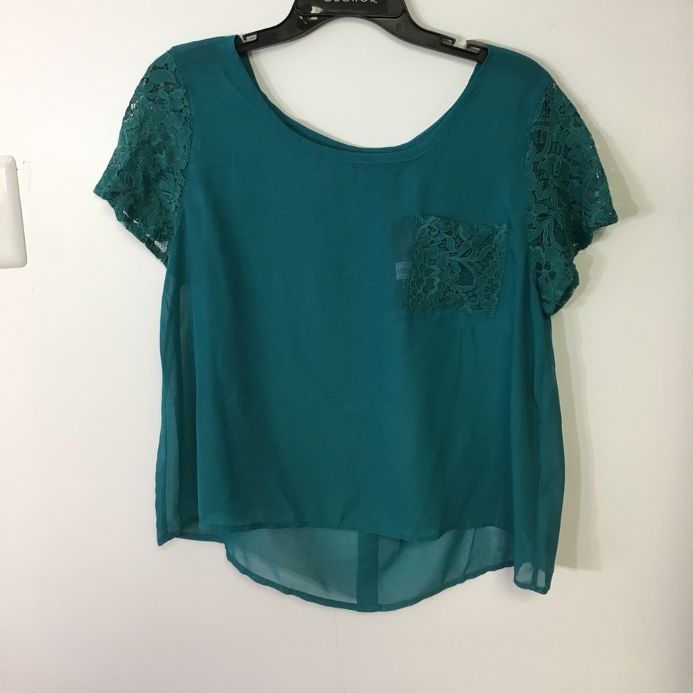 Sheer button back top