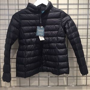 Navy Girls Light Warm Padded Jacket
