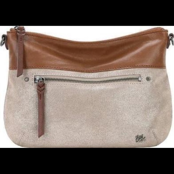 The Sak Handbags - NWT THE SAK Oleta Leather Purse Bag Nude Sparkle
