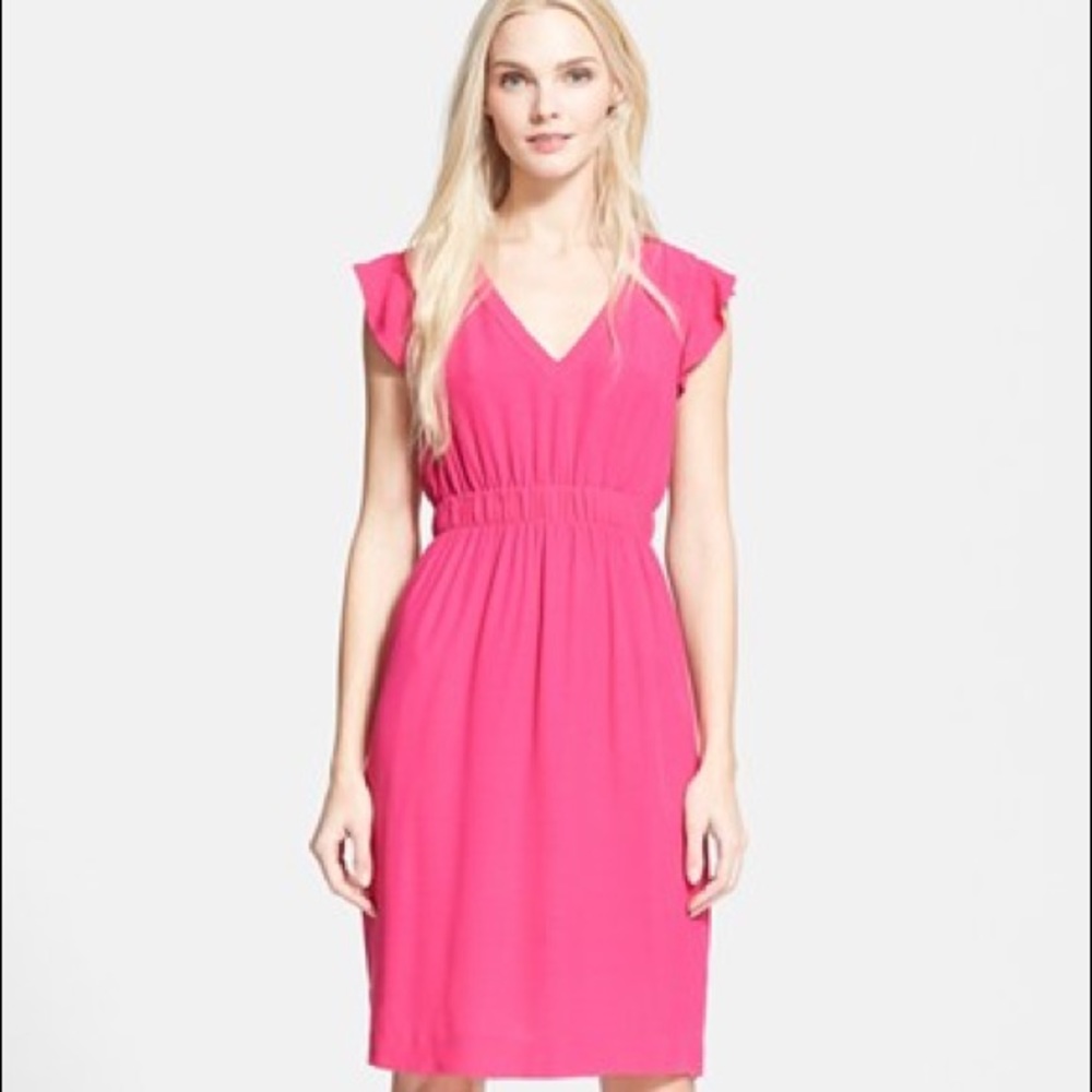 Kate Spade pink crepe dress. Size Small