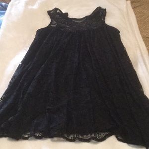 Black lace swing dress