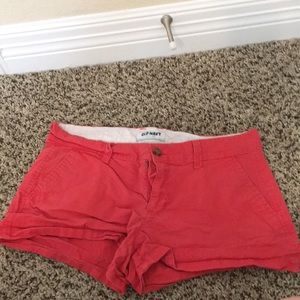 Pinkish red shorts