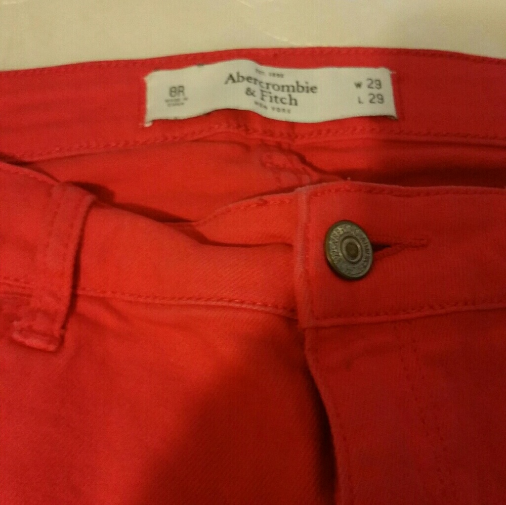 abercrombie red jeans