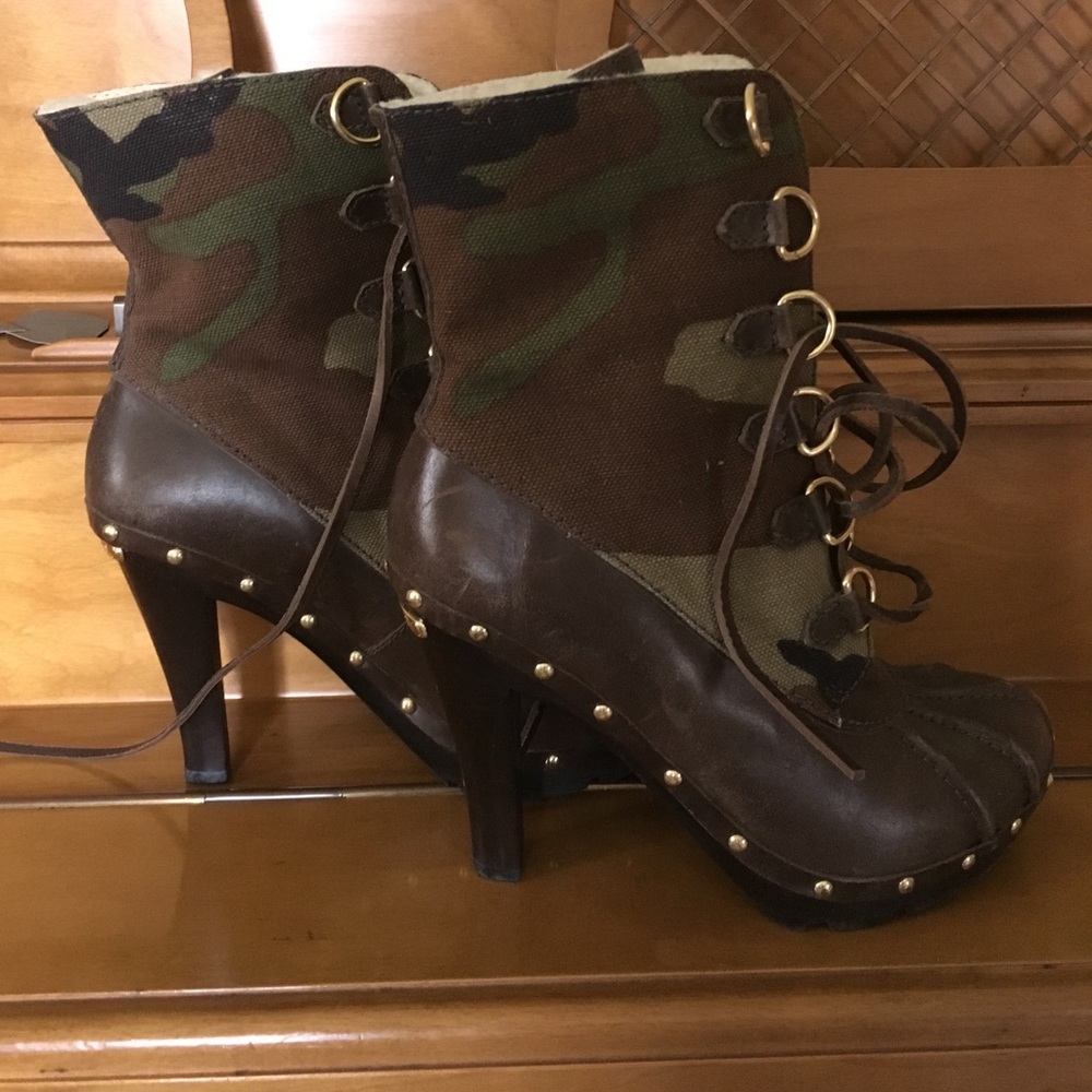 Michael Kors camo booties