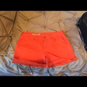 Madewell Orange shorts