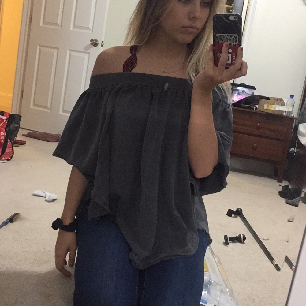 Free people sweatshirt off the shoulder