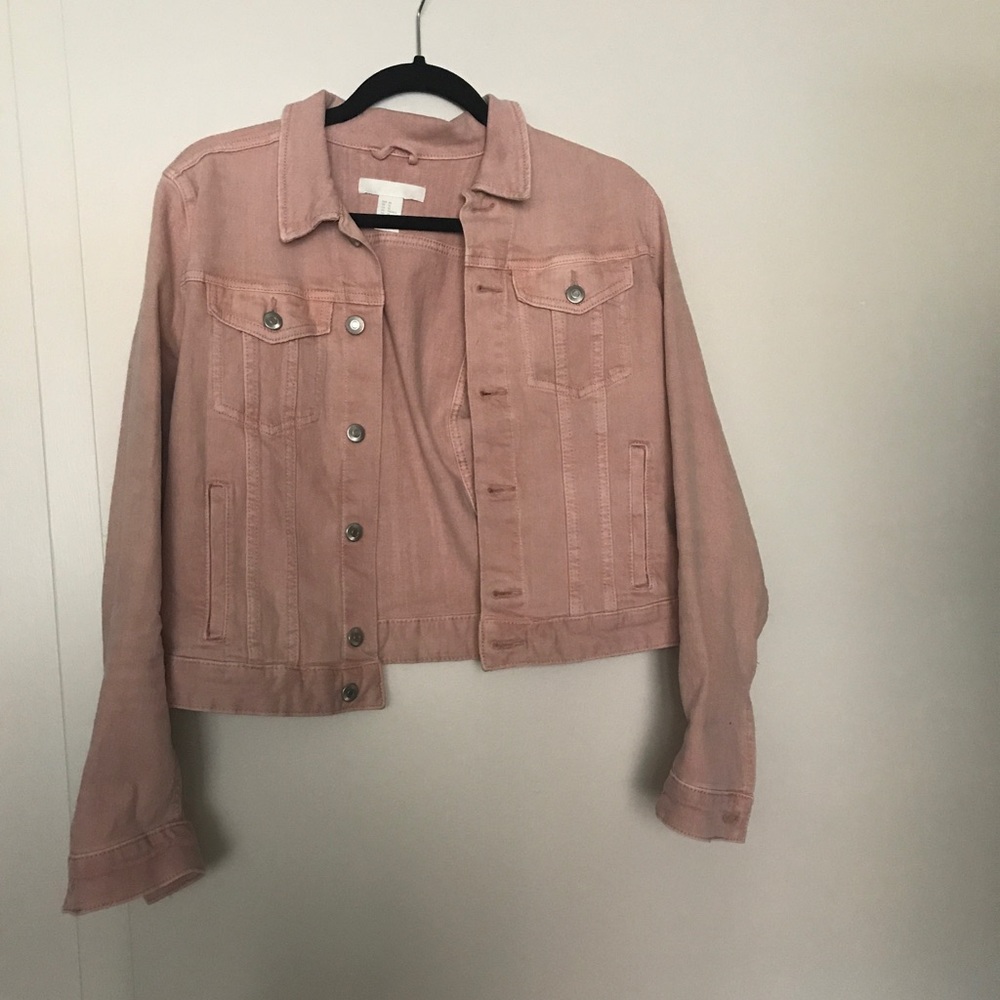 HM pink denim jacket