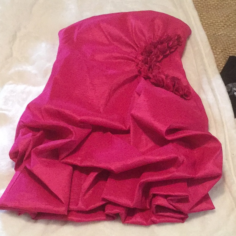 Hot pink bubble dress