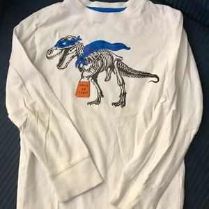 Gymboree Boys Size 7 Dino/Skeleton Halloween Tee