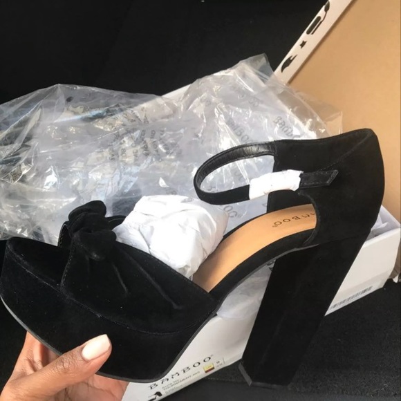 Bamboo chunky heels - Picture 2 of 3