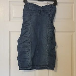 Jean strapless dress