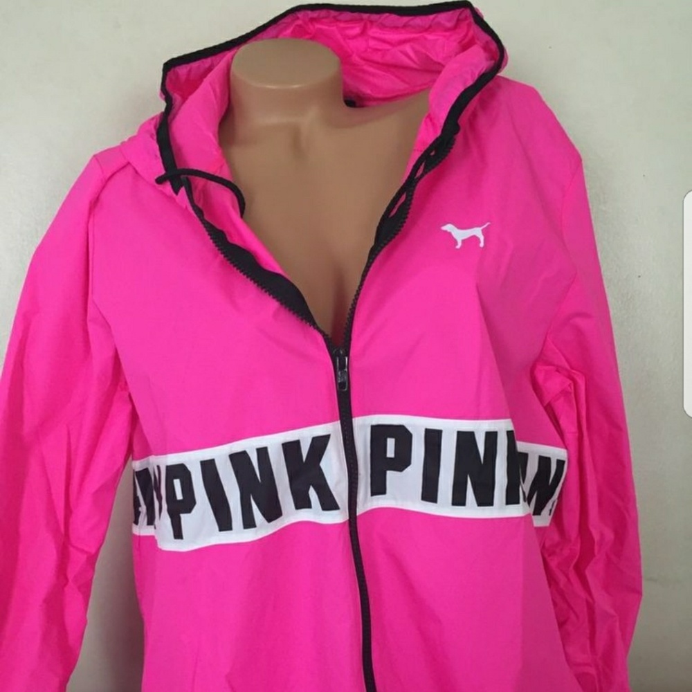 Vs Pink windbreaker rain jacket