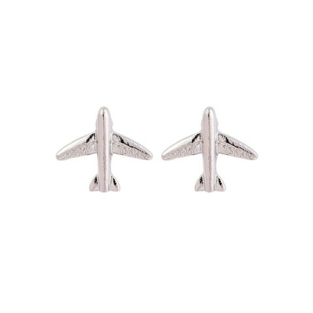 Reserved for @tana509 Tiny Airplane Stud Earrings - Picture 3 of 6