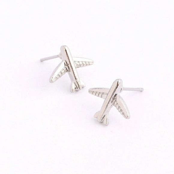 Reserved for @tana509 Tiny Airplane Stud Earrings - Picture 4 of 6