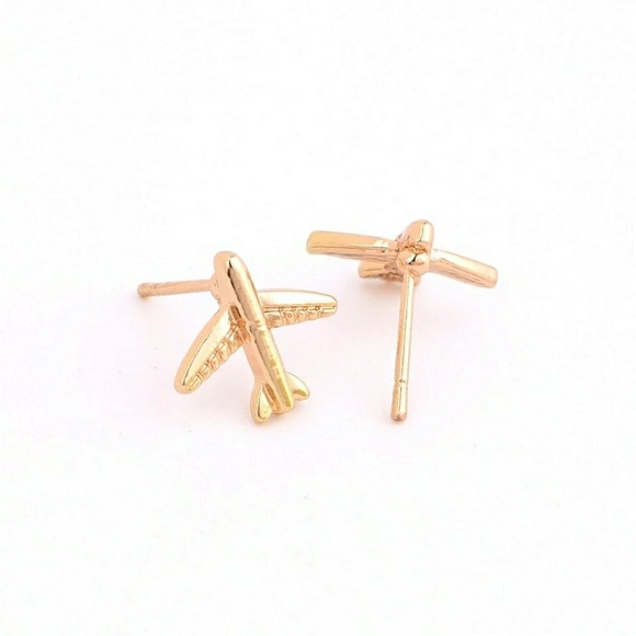 Reserved for @tana509 Tiny Airplane Stud Earrings - Picture 5 of 6