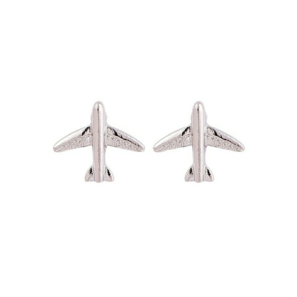 Reserved for @tana509 Tiny Airplane Stud Earrings - Picture 3 of 6