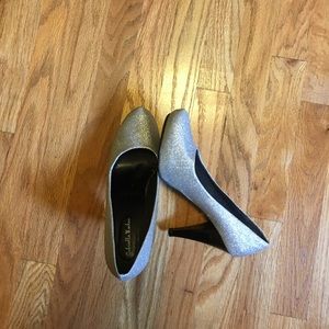 Silver Glitter Heels