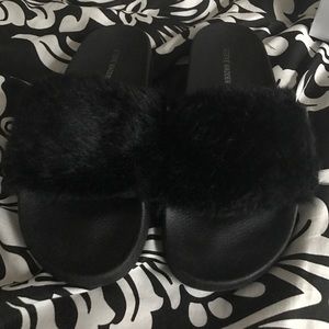 Steve Madden Fur Slides Steve Madden Fur Slides