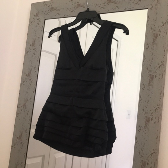Express Ruffle Tiered Tank {black} - Picture 2 of 4