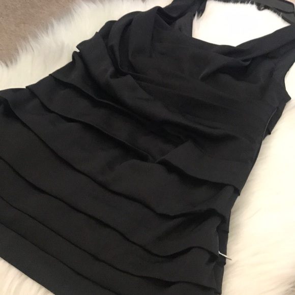 Express Ruffle Tiered Tank {black} - Picture 4 of 4