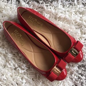 Salvatore Ferragamo Varina patent ballet flat
