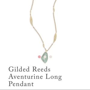 Chloe+Isabel Gilded Reeds Aventurine Long Pendant