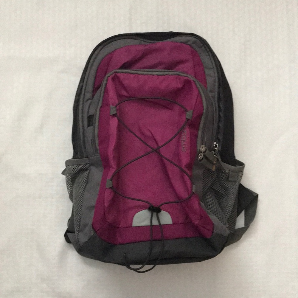 Embark fuchsia and dark grey backpack