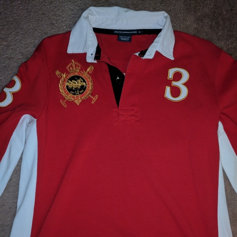 Ralph lauren crest polo l/s