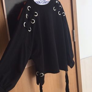 Zara Trafaluc Grommet Sweater