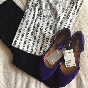 ⚡️SALE⚡️NWT!! Purple suede flats! 💜💜