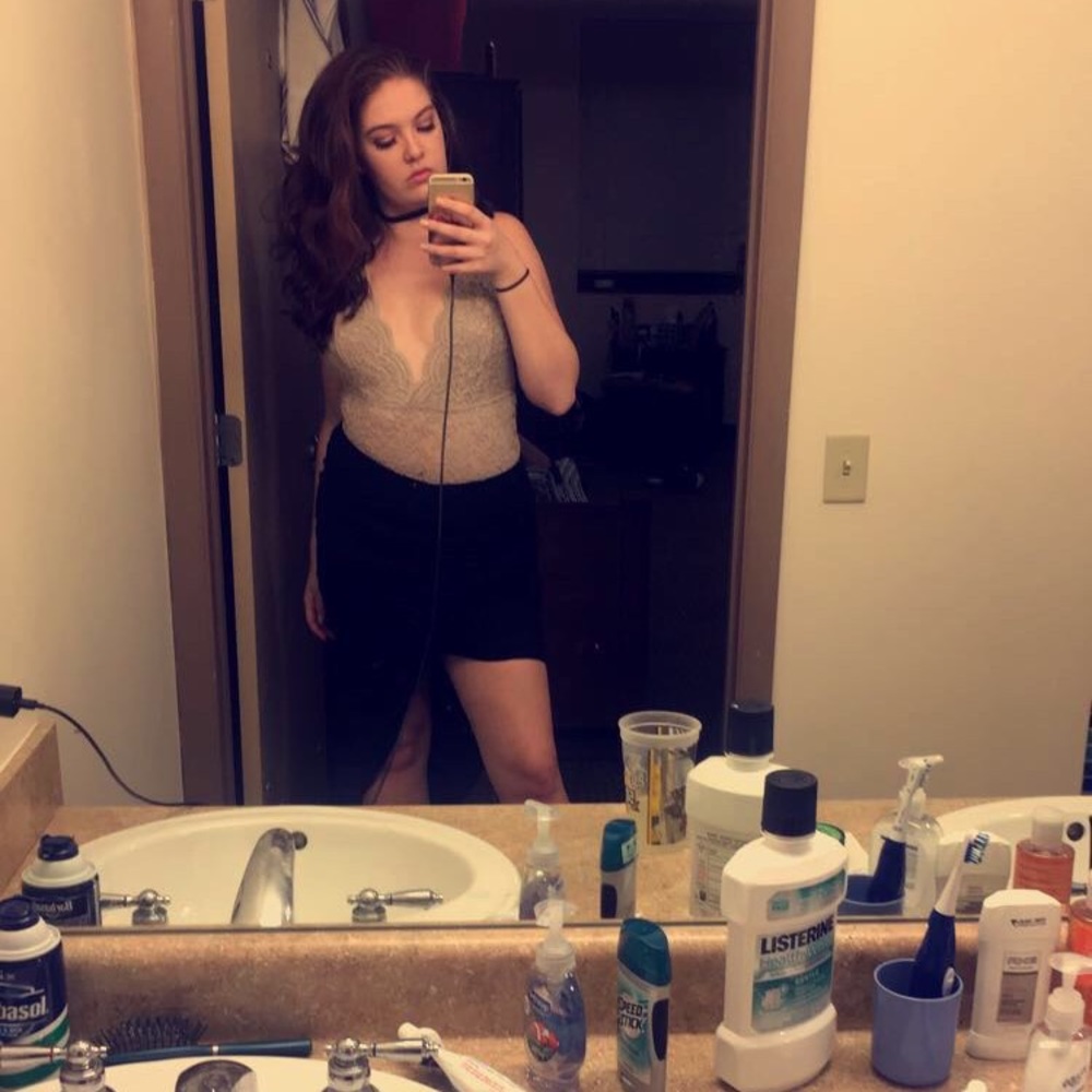 Beige Lace Bodysuit