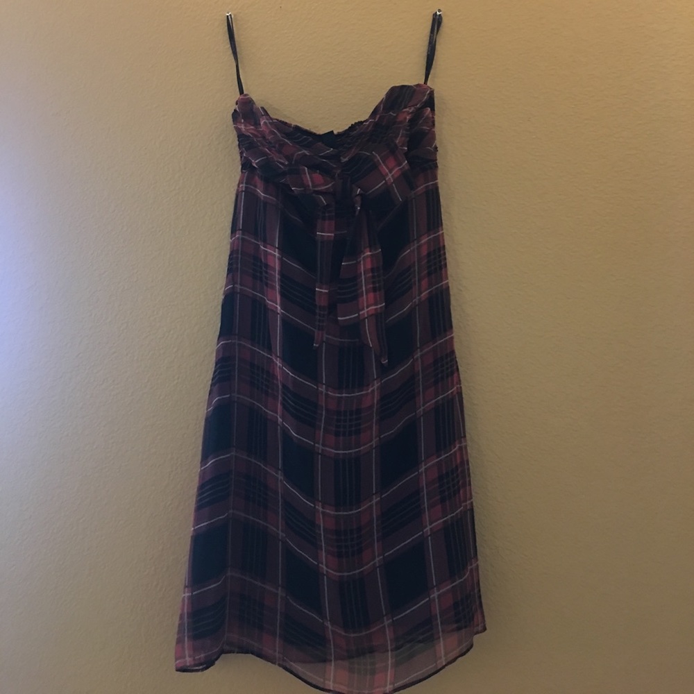 Betsey Johnson Strapless Tartan Dress, Size 4